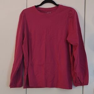OFFER PLS! LOFT Fuchsia Long Sleeve Blouse